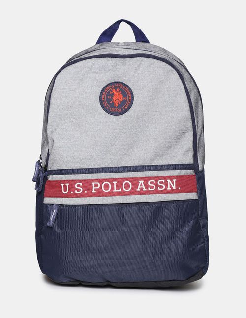 Buy Polo Grey And Navy Colour Blocked Laptop Backpack
