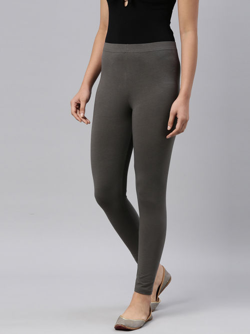 Buy Go Colors Soft Cotton Stretch Cropped Leggings For Women