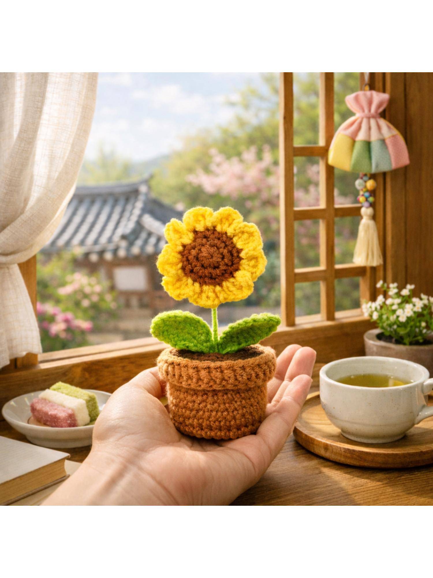 NFI Essentials Crochet Sunflower With Pot
