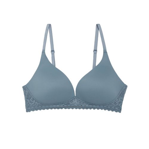 M&S Non Wired Sumptuously Soft Lounge Blue Bra Size 36D