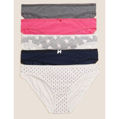 Buy Marks & Spencer Cotton Mix Slim Fit Knickers - Multi-color (Pack of 5)  online