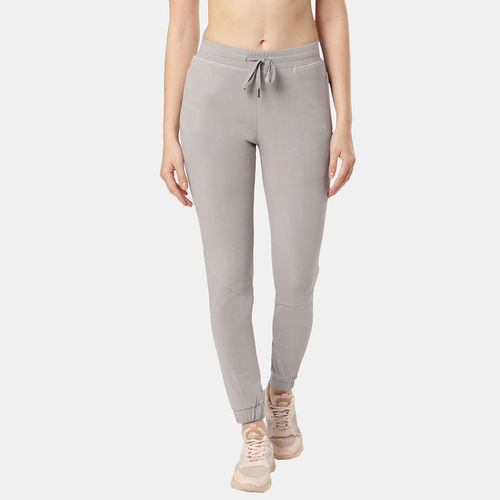 Buy Jockey A108 Womens Cotton Elastane Slim Fit Joggers With Side Pockets -  Steel Grey Online