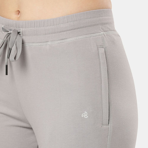 Buy Women's Super Combed Cotton Elastane Stretch Slim Fit Joggers with Side  Pockets - Steel Grey A108