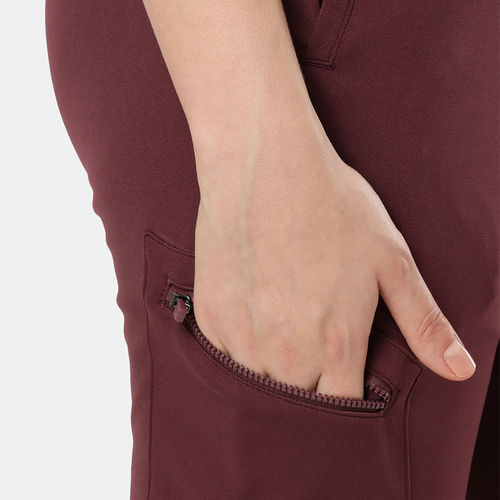Buy Jockey Iw26 Womens Microfiber Fabric Regular Fit Solid Pants - Fig  Online
