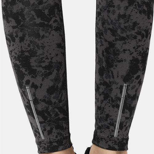Buy Women's Microfiber Elastane Stretch Performance 7/8th Leggings with  Back Waistband Pocket and Stay Dry Technology - Black Print MW68