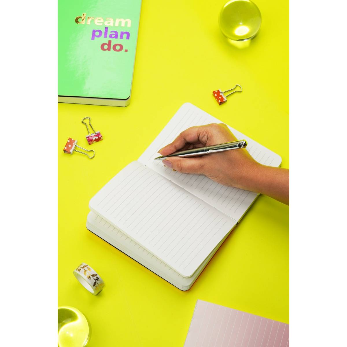 Writing Neon Notebook Buy Writenery Neon Orange Notebook with Pink Stationery Kit Online