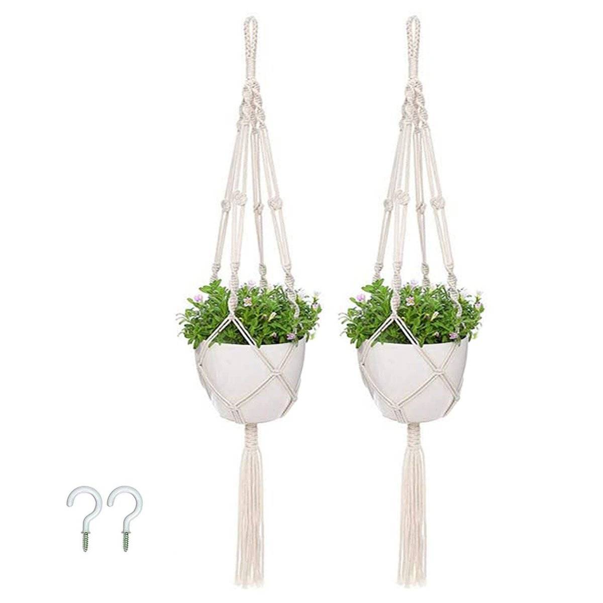 Homesake Macrame Plant Hanger Weaving 2 Pieces Single