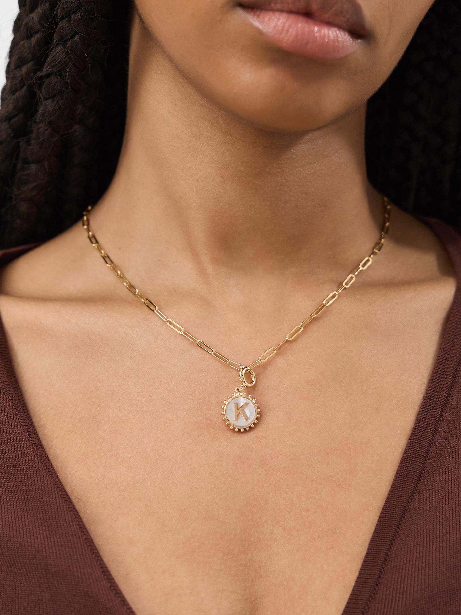 Buy Accessorize London Women's Initial (K) Pearl Coin Jewellery