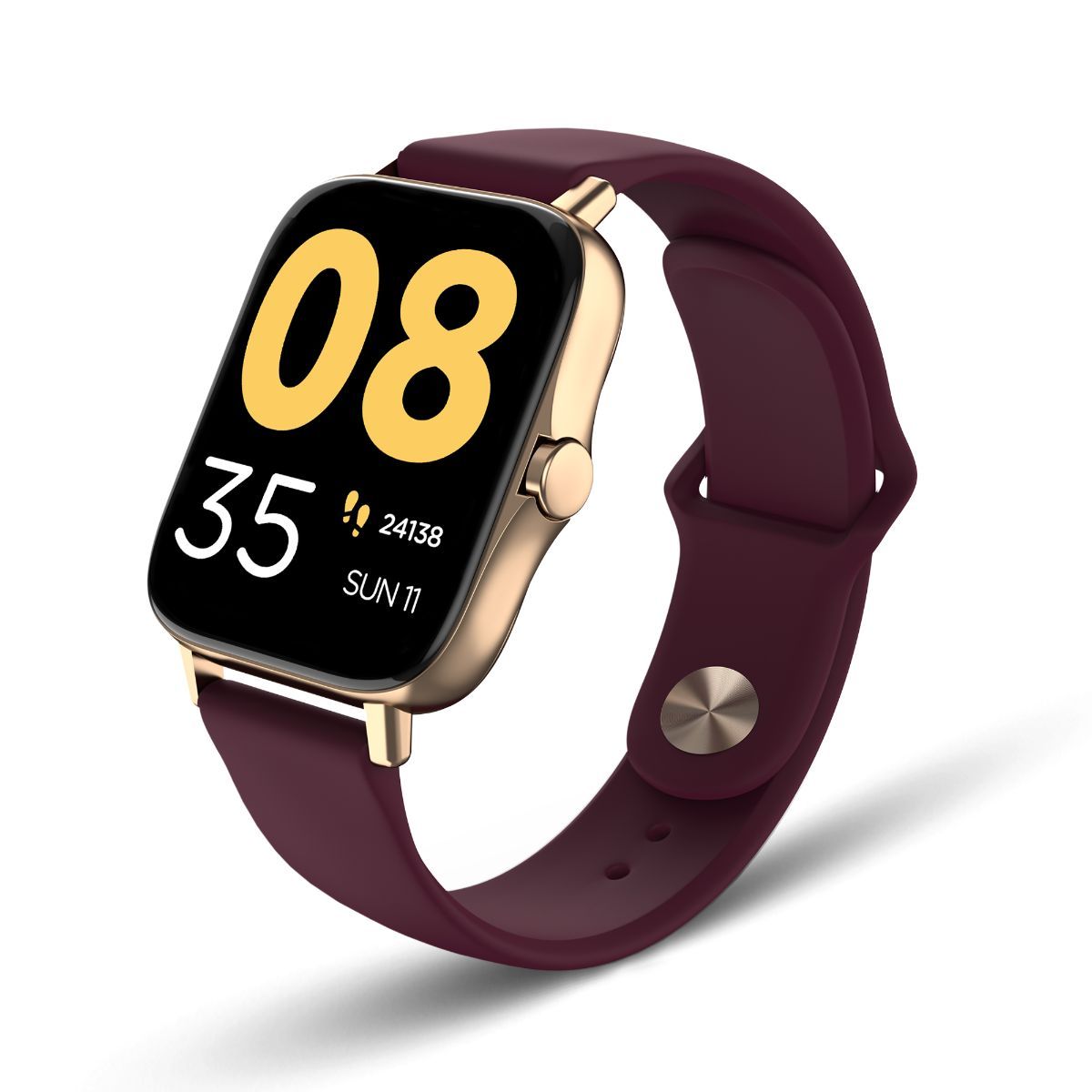 Pebble Cosmos, Bluetooth Calling smartwatch 1.7' HD Screen, SPo2 , Built in Thermometer Gold