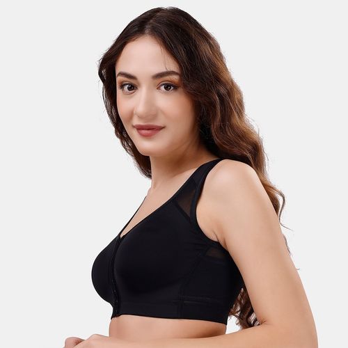 Buy SOIE Front Closure Full Coverage Non Padded Non Wired Posture  Correction Bra-Fudge online
