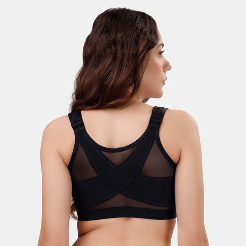 Buy SOIE Front Closure Full Coverage Non Padded Non Wired Posture  Correction Bra (Pack of 2) Online