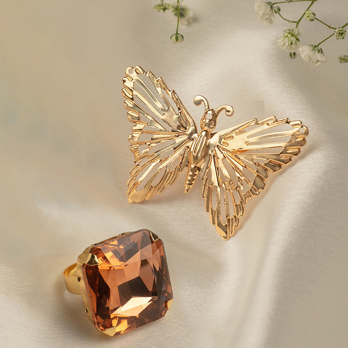Butterfly Ring Jewelry | Adjustable Butterfly Ring for Women – Sutra Wear