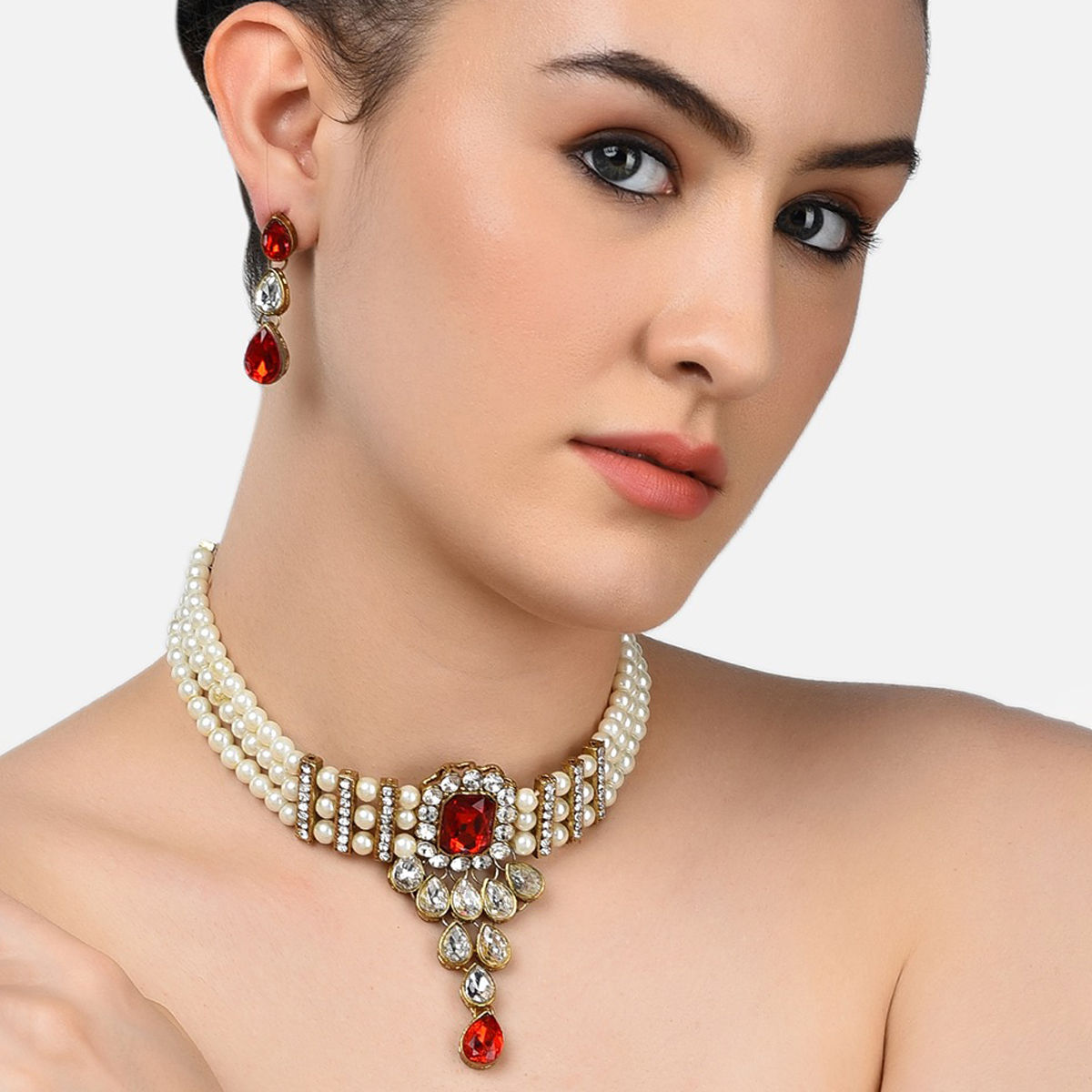 Red Coral Necklace with Freshwater Pearls – Lireille