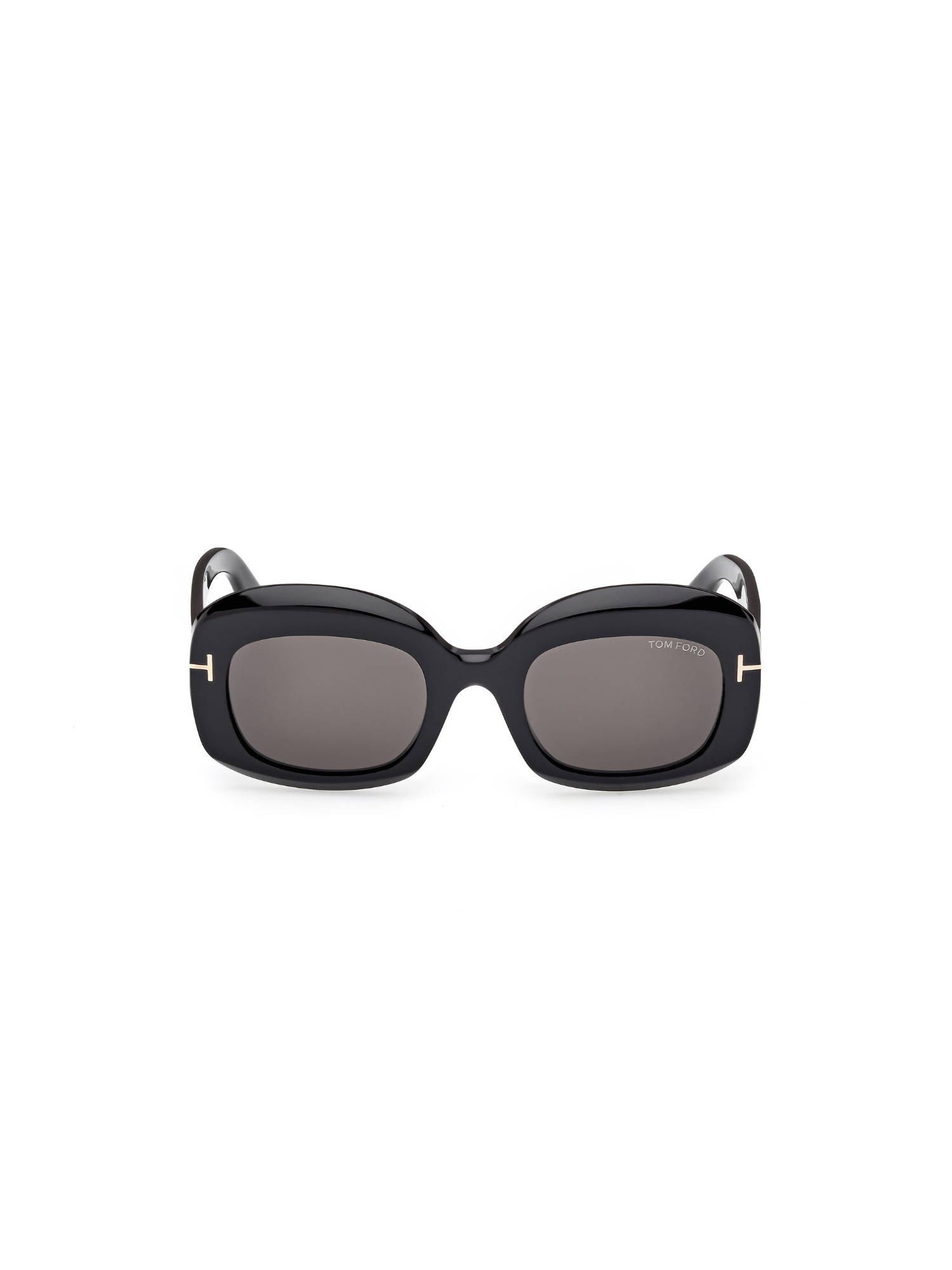 Tom Ford Eyewear Women Acetate Rectangle Grey Lens Sunglass-Ft1219 53 01A (53)
