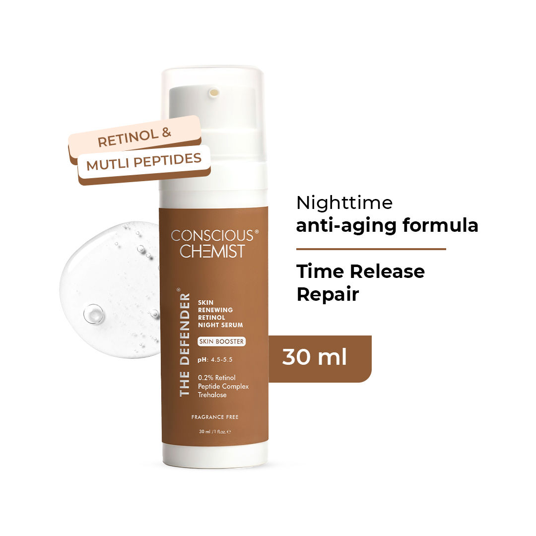 Conscious Chemist Peptide & 0.2% Encapsulated Retinol Anti Aging Face Serum For Fine Lines & Wrinkles