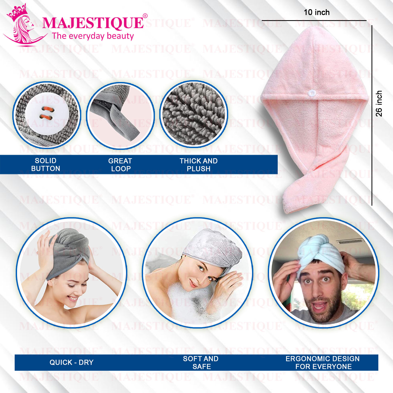 Majestique Hair Towel Wrap Colour May Vary Buy Majestique Hair Towel