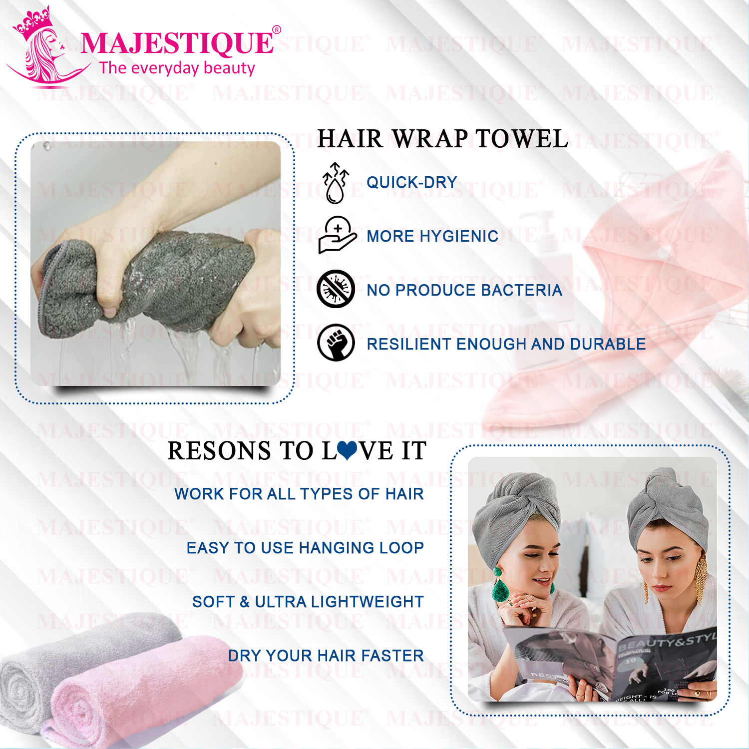 Majestique Hair Towel Wrap Colour May Vary Buy Majestique Hair Towel