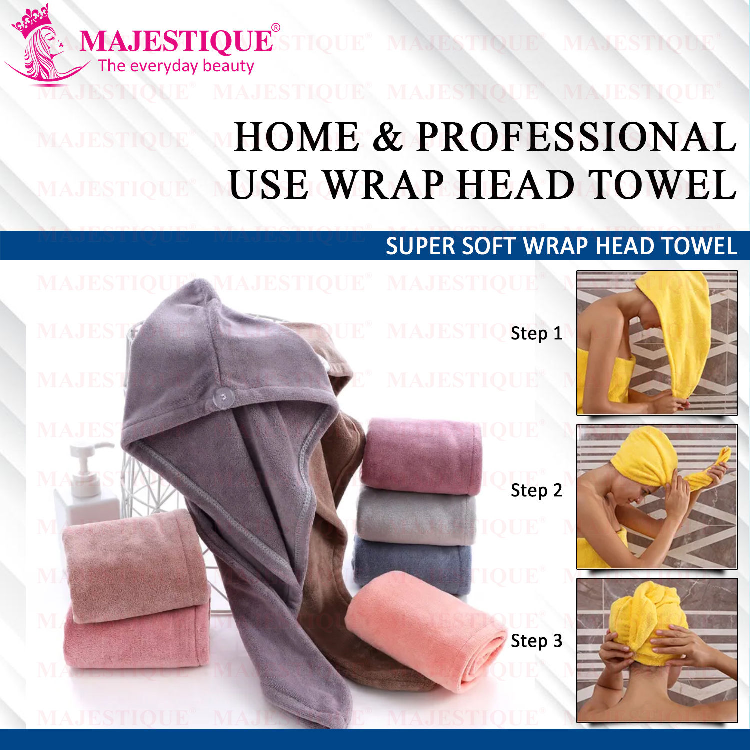 Majestique Hair Towel Wrap Colour May Vary Buy Majestique Hair Towel