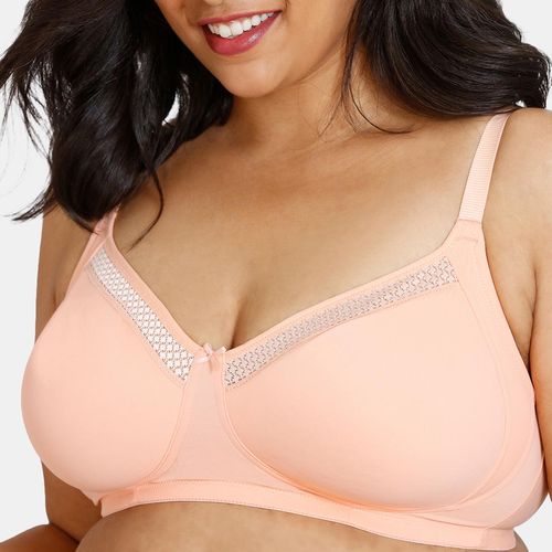 Zivame Plain Non-Wired Hook and Eye Closure Super Support Bra