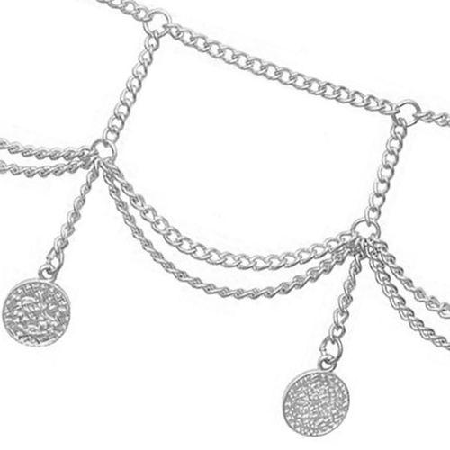 Buy Peora Silver Plated Body Chain Kamar bandh Belly Waist Chain