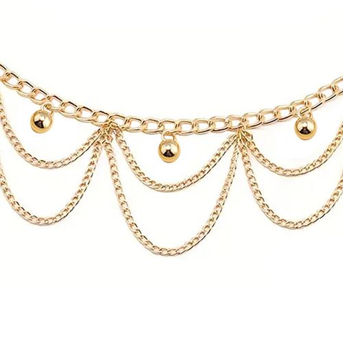 Buy Peora Gold Plated Body Chain Kamar bandh Belly Waist Chain Dress Belt  Chain Online