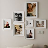 Buy Art Street Set of 8 Zest Wall Photo frame Home office Room  Decor(Brown-Black,8x12,6x8,5x5 In) Online