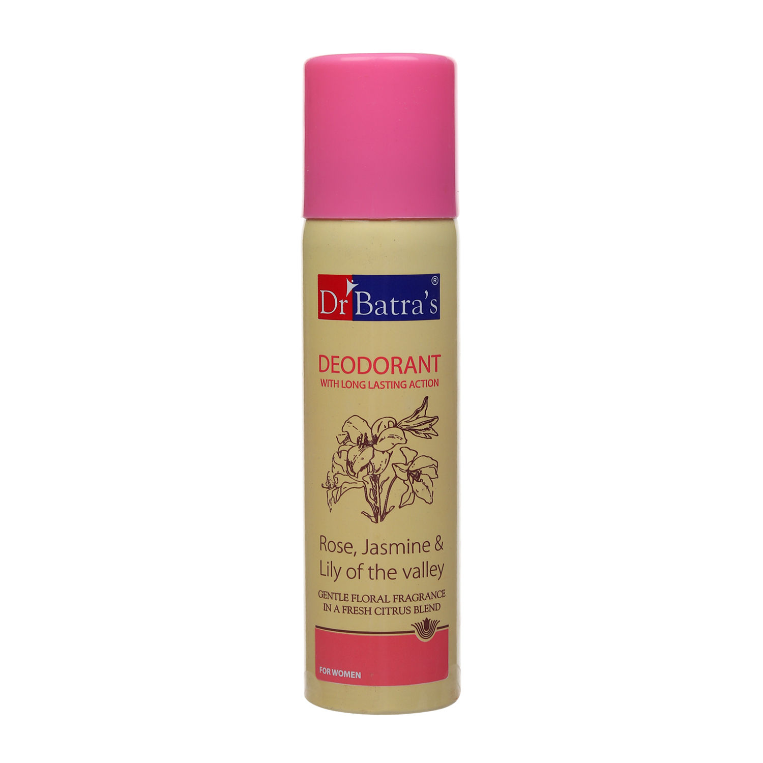 Dr Batra's Deodarant Rose,Jasmine & Lily Of The Valley,Long Lasting Action,Alcohol free