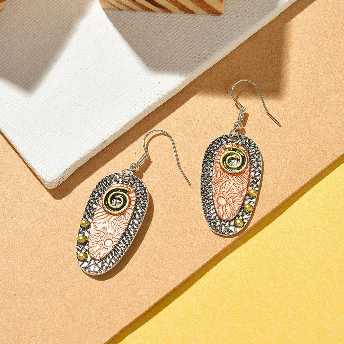 SOHI Pink Designer Drop Earrings