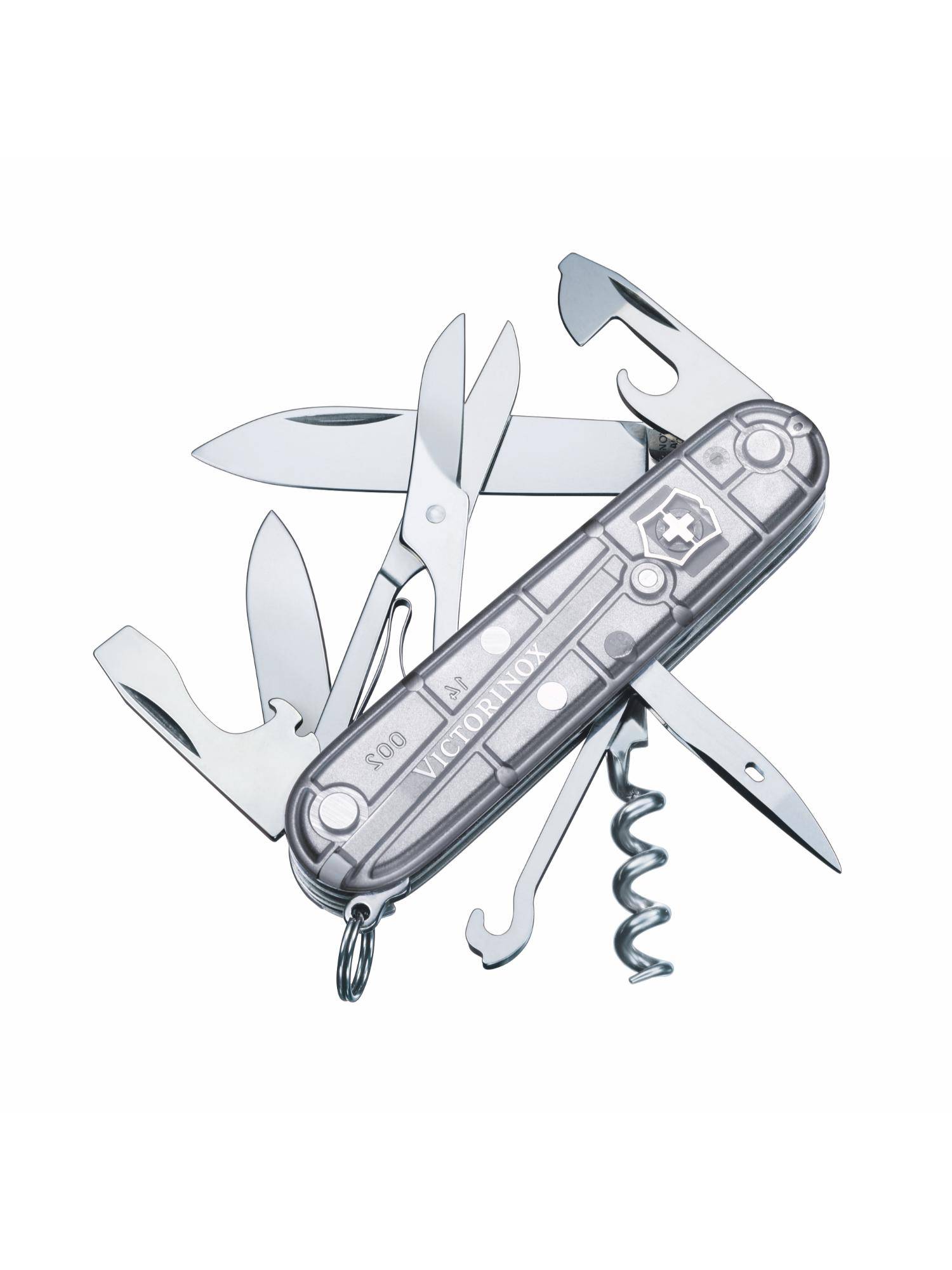 Victorinox Climber SilverTech Swiss Army Knife 91 mm - Silver Translucent