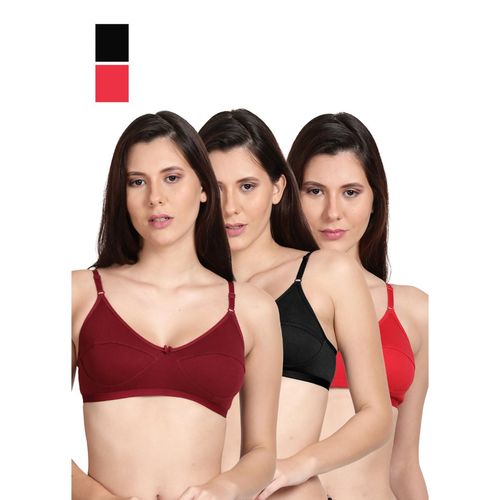 Buy Shyaway Shyle Non Padded Seamed Everyday Bra Multicolor (Pack