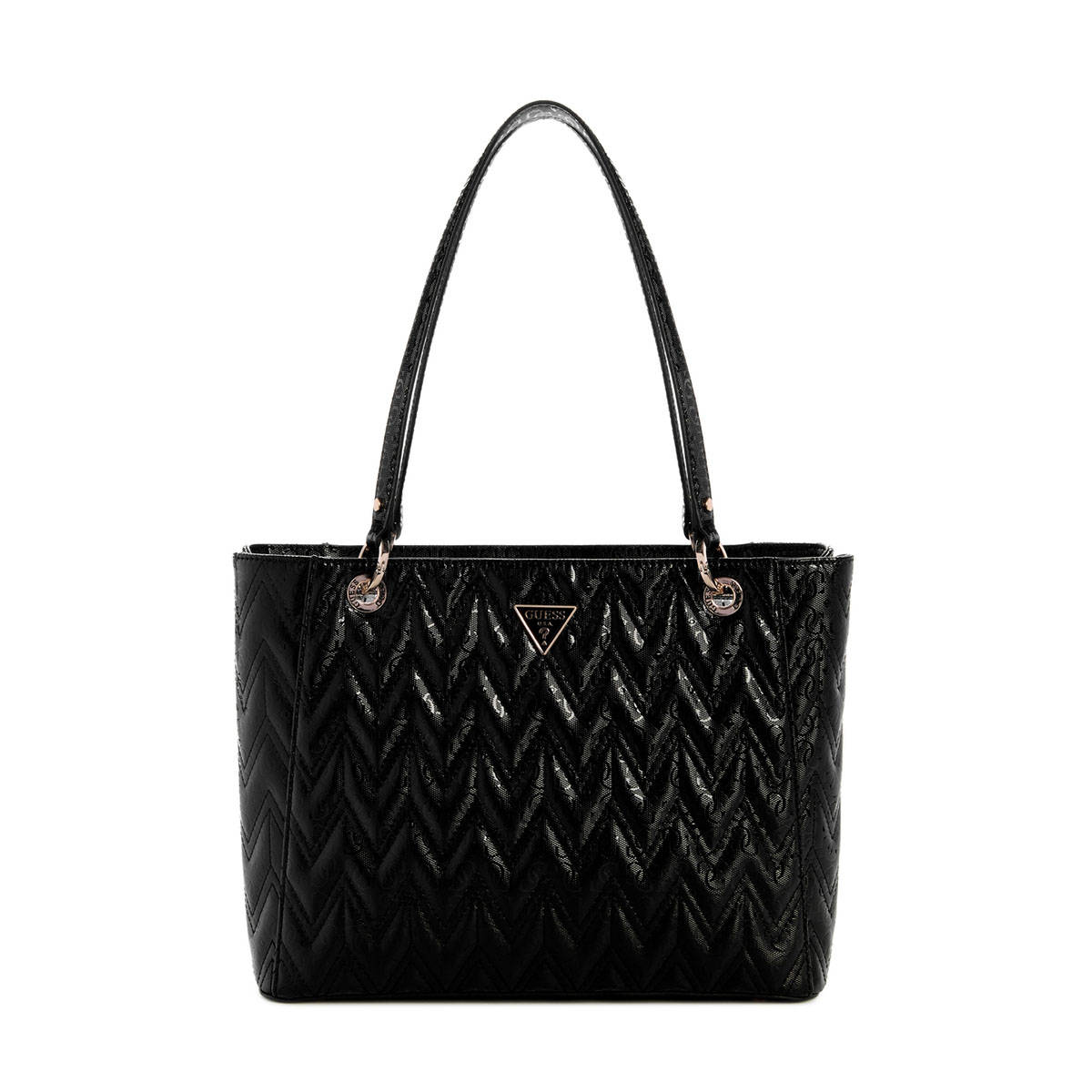 Guess Black Quilted Adelard Noel Tote Bag