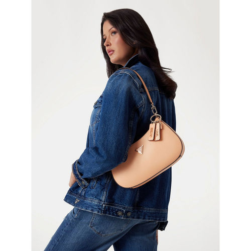 Guess Apricot Solid Noelle Top Zip Handbag