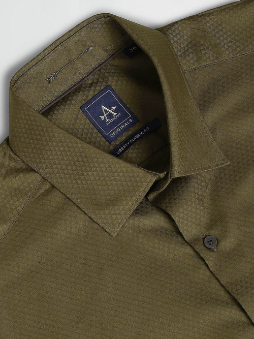 Buy Arrow Pure Cotton Dobby Shirt Online