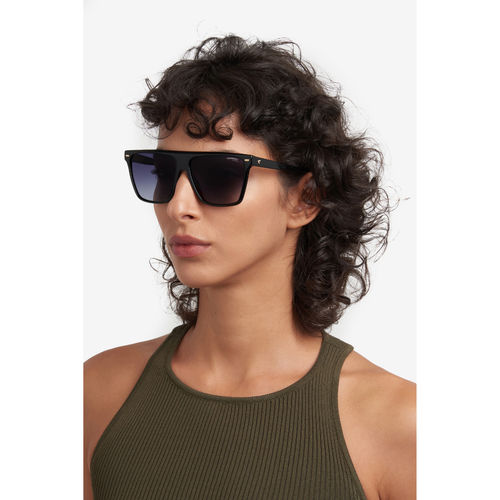 Buy CARRERA Womens Dark Grey Shaded Lens Black Square Sunglasses