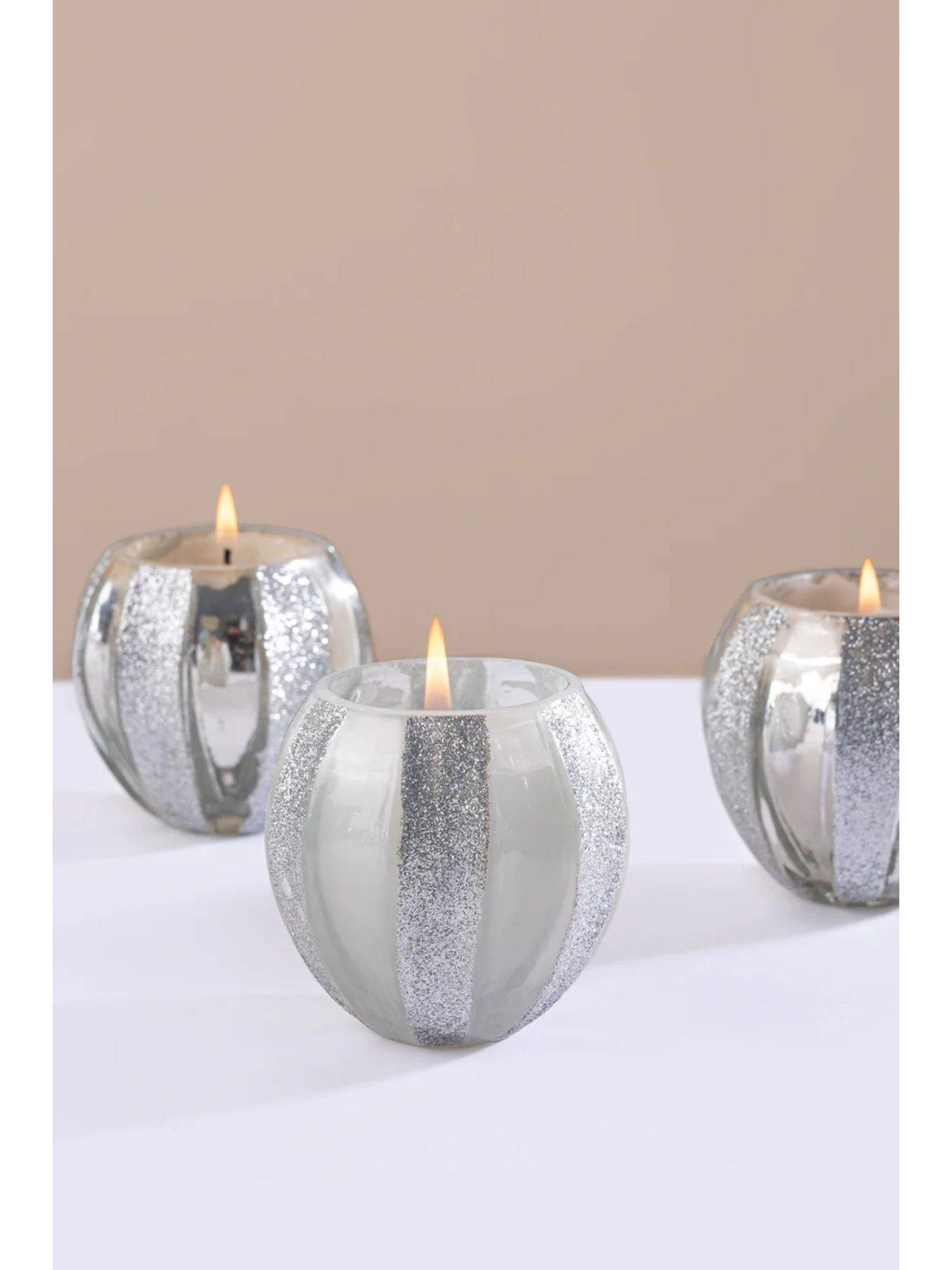 DOFT Silver Dusk Pure Bliss Scented Candles (Set of 3)