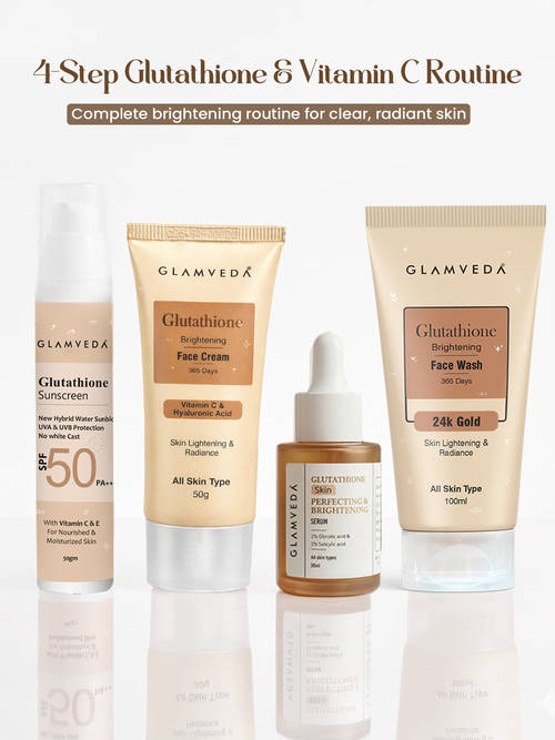 Buy Glamveda Glutathione 4-Step Skincare Routine Combo For Healthy & Radiant Skin Online