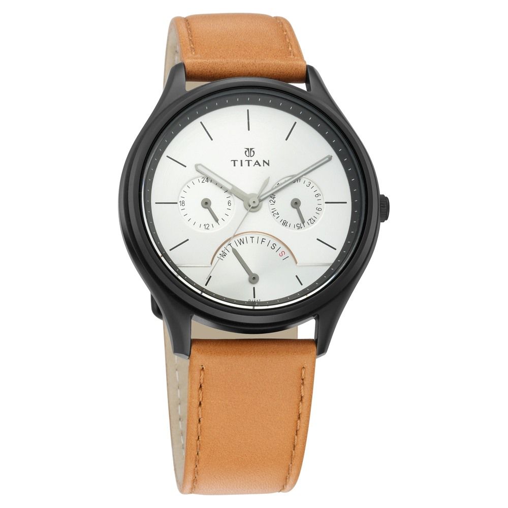 Titan NM1803NL01 Silver Dial Analog Watch For Men: Buy Titan NM1803NL01 Silver Dial Analog Watch 