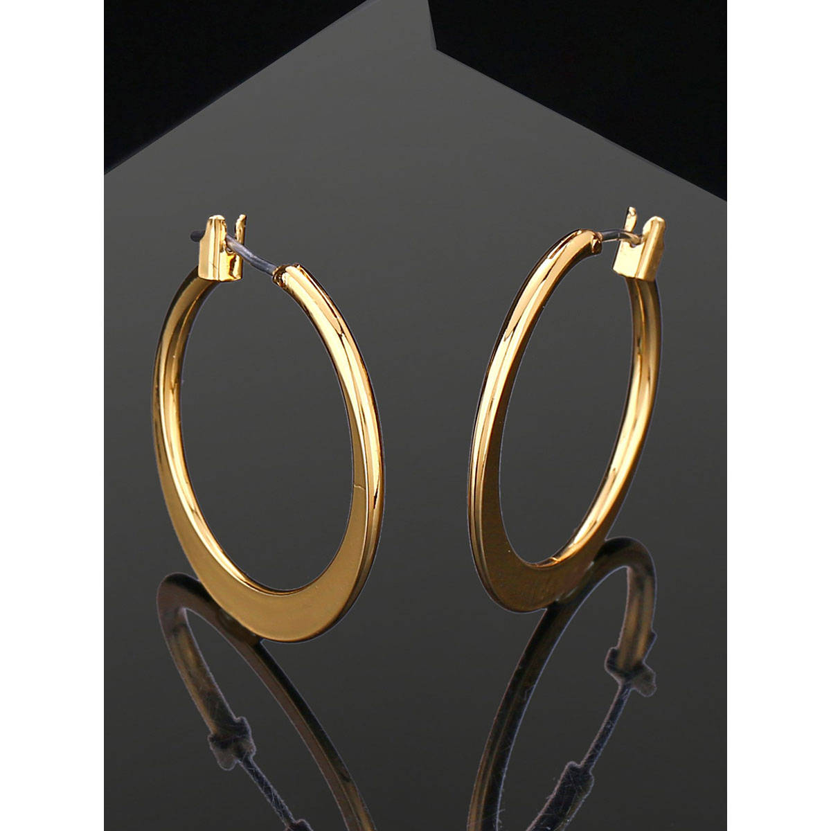 Estele Gold Plated Fashionable Hoop Earrings for Girls & Women