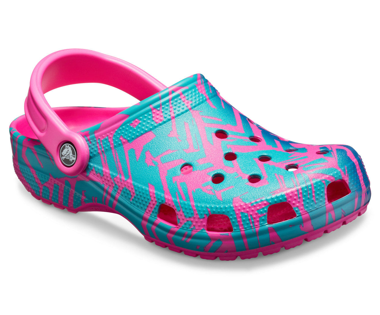 Pink blue best sale yellow green crocs