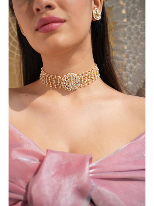 MOMENTEL | International Store MOMENTEL Flower stud choker 