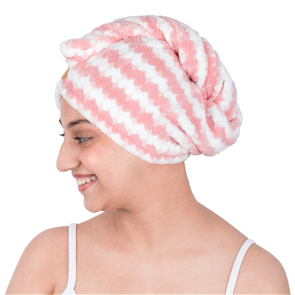 Streak Street Microfiber Hair Wrap Towel Blushy Hearts Buy Streak