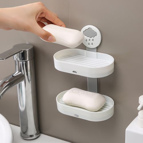Buy Kuber Industries Soap Holder 2-Tier Bathroom Soap Tray Soap
