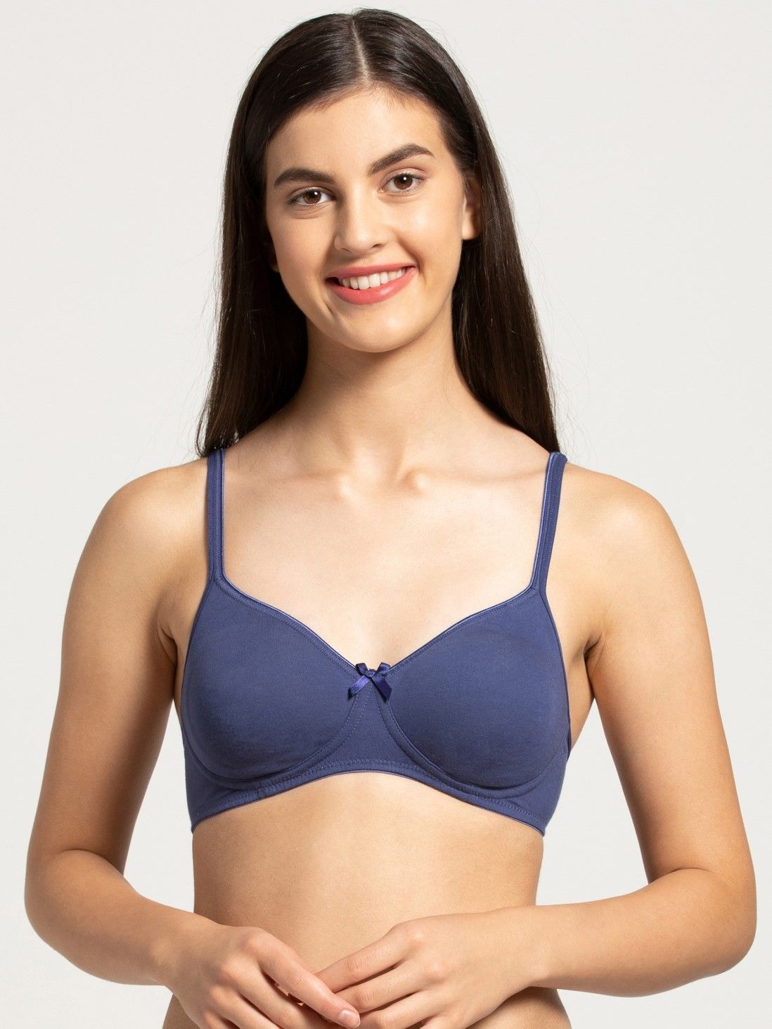 JOCKEY 1722 Seamless Wirefree Non Padded Bra with Secret Shaper Panel 38C  (Deep Cobalt) in Panipat at best price by Yash Undergarments - Justdial