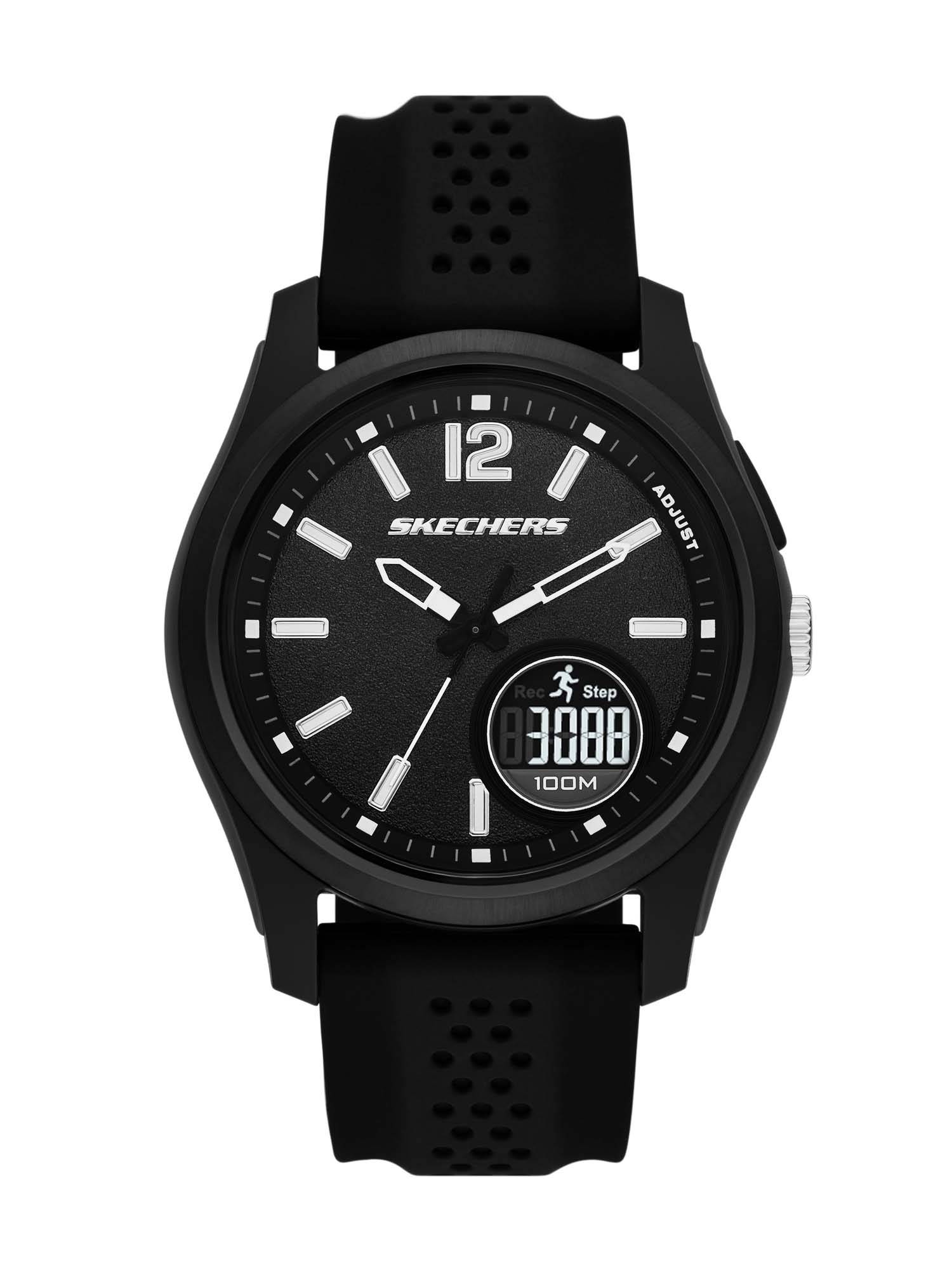 SKECHERS Men Sellas Black Multifunction Watch SR5268 (M)