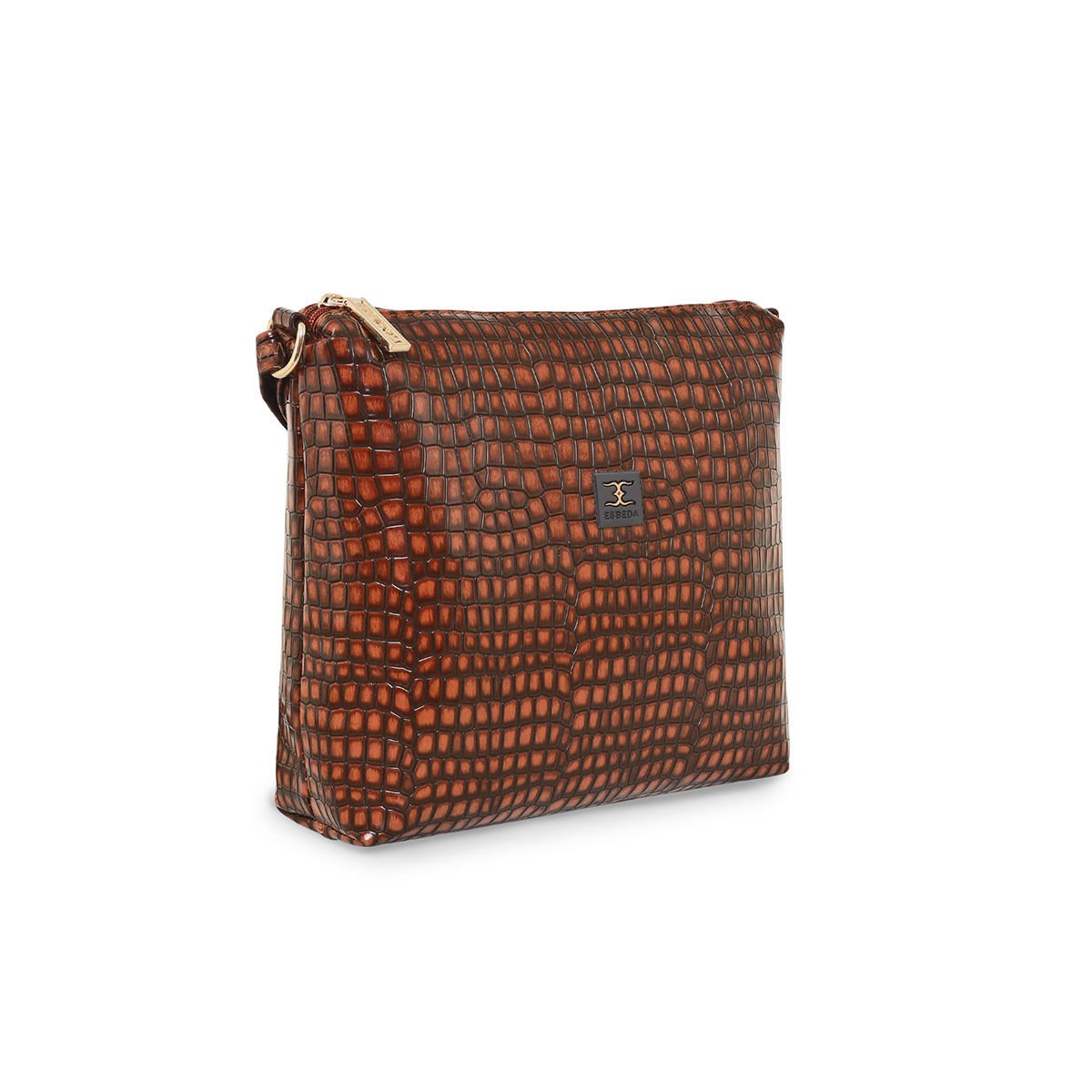 ESBEDA Rust Color Floral Embroidery Pattern Handbag for Women
