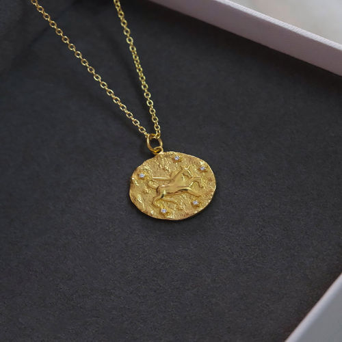 Buy ANUSHKA JAIN JEWELLERY 925 Taurus Zodiac Necklace In Sterling