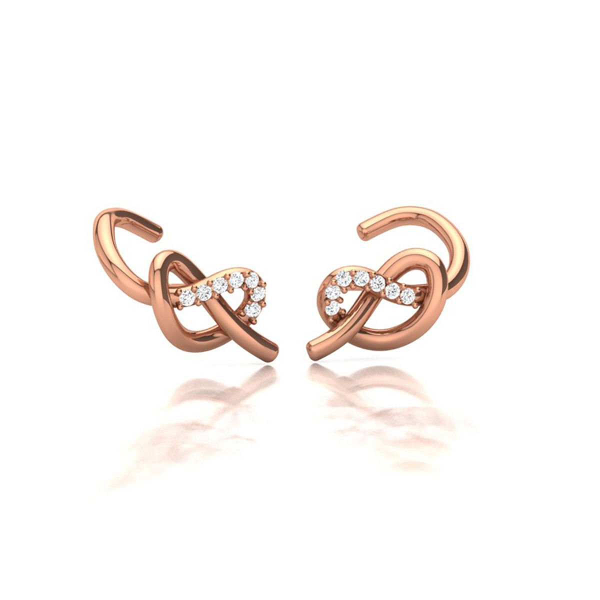 LOVE KNOT STUD EARRINGS 14k Yellow Gold  The Littl A8999 A8999 14k  Yellow Gold Bridal Jewellery Only cheap