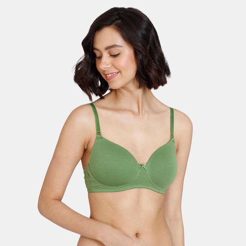 Buy Zivame Beautiful Basics Padded Non Wired 3/4th Coverage T-Shirt Bra -  Campsite Online