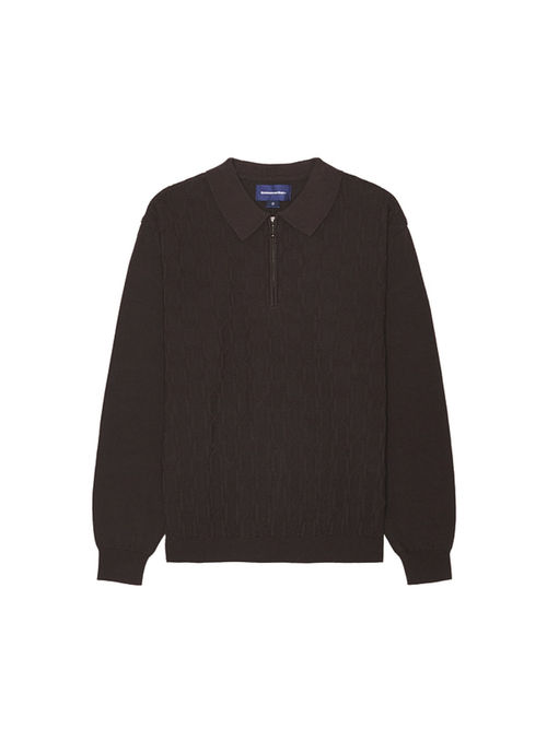 Buy thisisneverthat Cable Knit Zip Polo Online