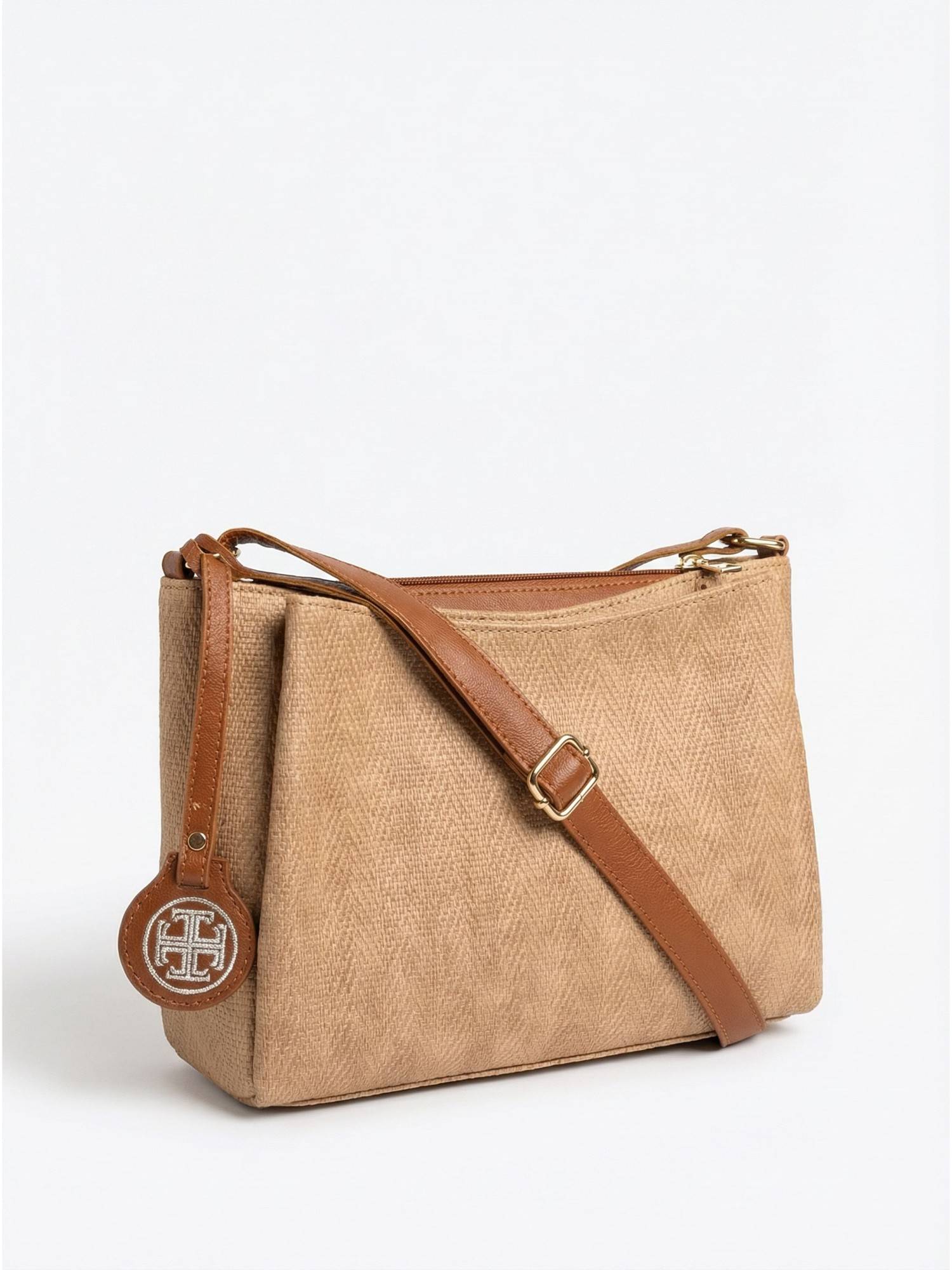 Toteteca Multicompartment Brown Sling Bag